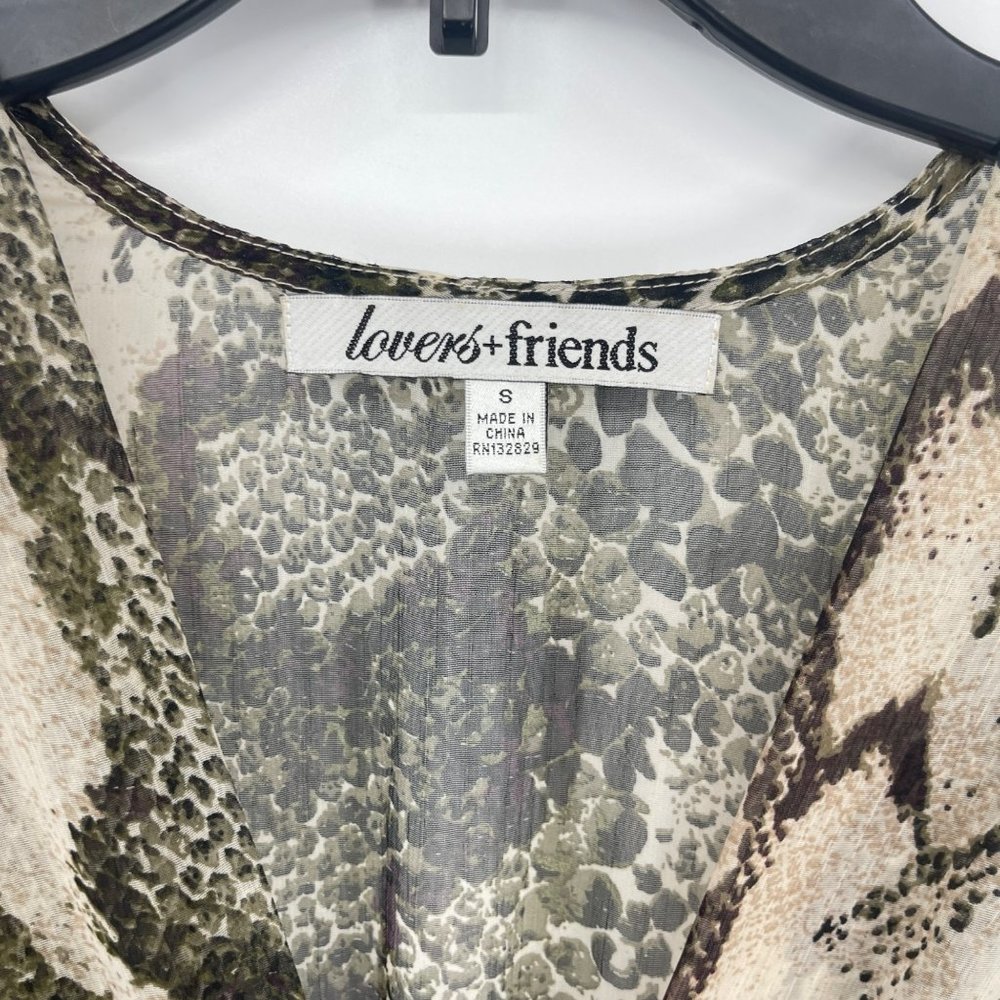 NEW Lovers + Friends Womens Chiffon Snakeskin Maxi Dress - Picture 5 of 8
